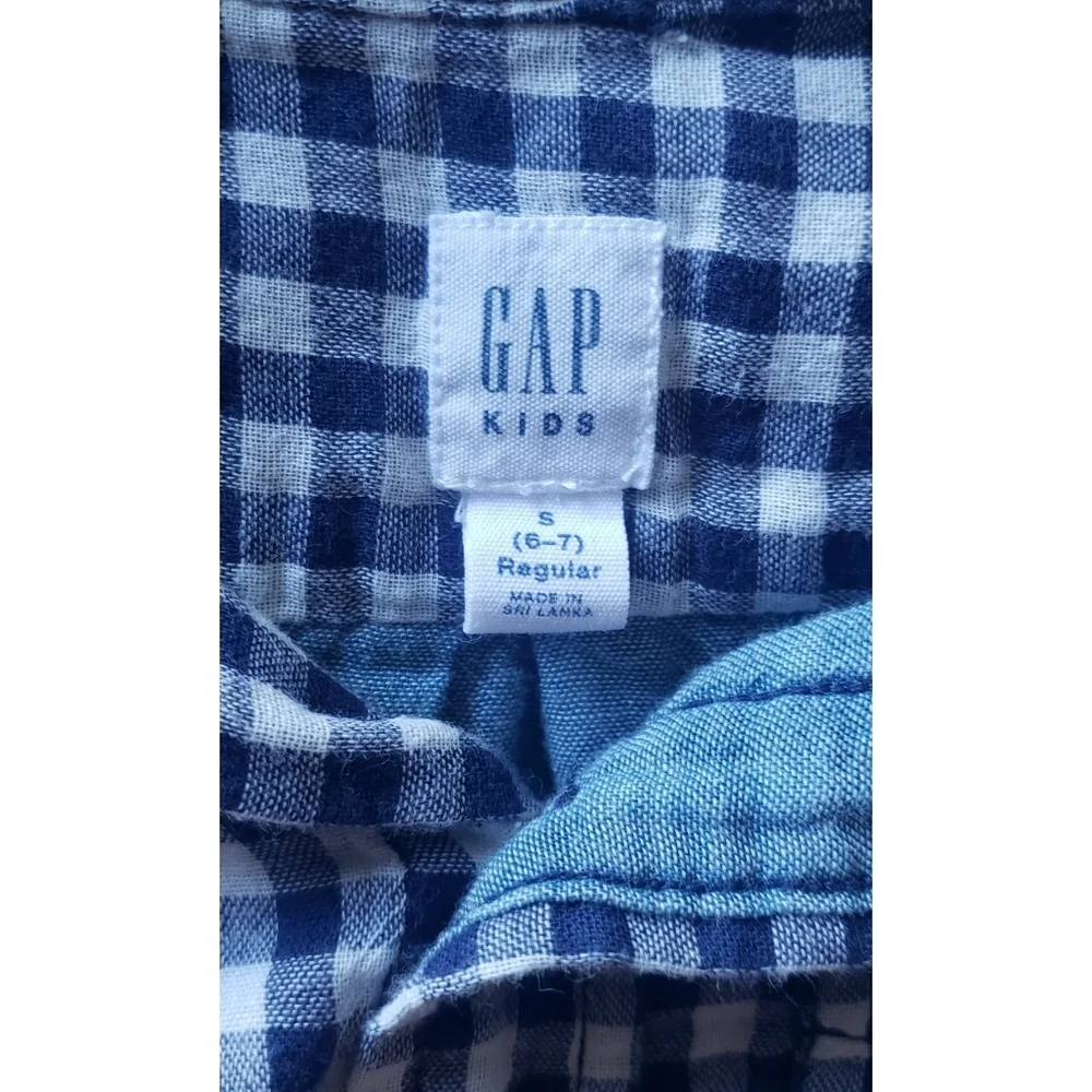 12. 2/$10 Gap Girls Gingham cotton button-down